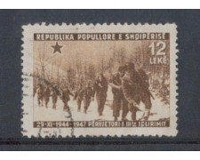 1947 - LOTTO/3763 - ALBANIA - ANNIV. LIBERAZIONE 12 LEKE