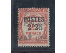 1937 - LOTTO/8548U - MONACO - 2,25 Fr. SU 2 FR. ROSSO - USATO