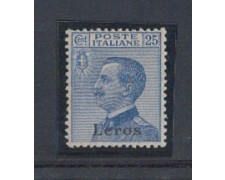 EGEO/LERO - 1912 - LOTTO/4484 - 25c. AZZURRO - T/L EGEO/LERO - 1912 - LOTTO/4484 - 25c. AZZURRO - T/L