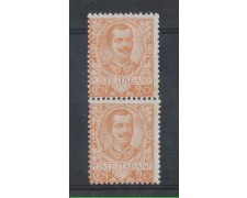 1901 - LOTTO/REG72NC - REGNO - 20c. ARANCIO COPPIA - NUOVI