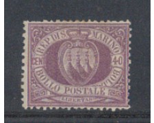1877/90 - LOTTO/5640 - S.MARINO - 40c. VIOLETTO - T/L