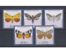1992 - LOTTO/617A - GERMANIA FEDERALE - FARFALLE 5v.