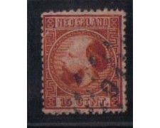 1867 - LOTTO/672 -  OLANDA - 15c. BRUNO - USATO