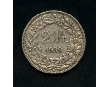 1939 - LOTTO/M15767 - SVIZZERA - 2 FRANCHI ARGENTO