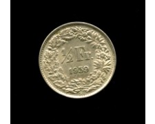 1959 - LOTTO/M15792 - SVIZZERA - 1/2 FRANCO ARGENTO