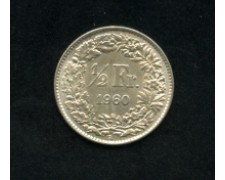 1960 - LOTTO/M15793 - SVIZZERA - 1/2 FRANCO ARGENTO