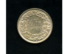 1961 - LOTTO/15794 - SVIZZERA - 1/2 FRANCO ARGENTO