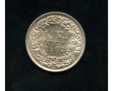 1962 - LOTTO/M15795 - SVIZZERA - 1/2 FRANCO ARGENTO