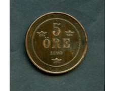 1890 - LOTTO/M16158 - SVEZIA - 5 ORE OSCAR II°