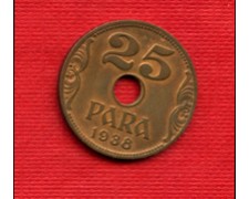 1938 - YUGOLSLAVIA - LOTTO/M21142 - 25 PARA  BRONZO