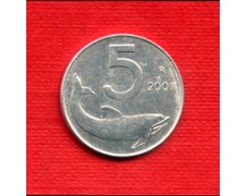 2001 - LOTTO/M21505 - REPUBBLICA - 5 LIRE DELFINO