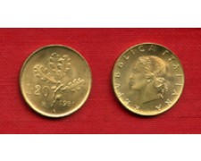 1981 - LOTTO/M21706 - REPUBLICA - 20 LIRE RAMO DI QUERCIA