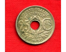 1920 - LOTTO/M21727 - FRANCIA - 25 CENTESIMI MONOGRAMMA