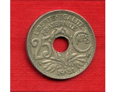 1931 - LOTTO/M21755 - FRANCIA - 25 CENTESIMI MONOGRAMMA