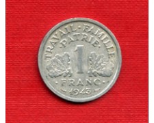 1943 - LOTTO/M21772 - FRANCIA - 1 FRANCO DOPPIA ASCIA