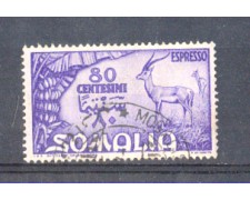 1950 - LOTTO/3392U - SOMALIA AFIS - 80c. ESPRESSO USATO