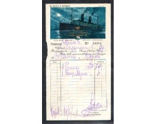 1929 - LOTTO/10702 - REGNO - PIROSCAFO BRASILE CONTO DI BORDO