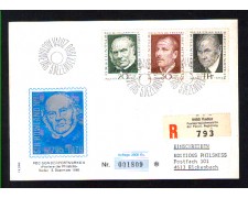 1968 - LBF/3934 - LIECHTENSTEIN - PIONIERI FILATELIA - CARTOLINA RACC. FDC