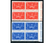 1962 - LOTTO/6399Q - REPUBBLICA - GIOVANNI PASCOLI 2v. - QUARTINE NUOVI 1962 - LOTTO/6399Q - REPUBBLICA - GIOVANNI PASCOLI 2v. - QUARTINE NUOVI