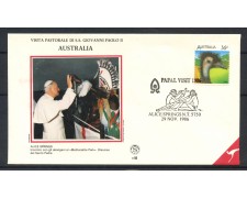 1986 - AUSTRALIA - ALICE SPRINGS - VISITA DI PAPA GIOVANNI PAOLO II° - BUSTA - LOTTO/31132