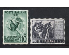 1951 - REPUBBLICA - CENSIMENTO 2v. - NUOVI - LOTTO/30329