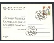 1992 - REPUBBLICA - GORLA MINORE (VA) - CENTO ANNI DI SOCIALISMO - CARTOLINA - LOTTO/30532 1992 - REPUBBLICA - GORLA MINORE (VA) - CENTO ANNI DI SOCIALISMO - CARTOLINA - LOTTO/30532