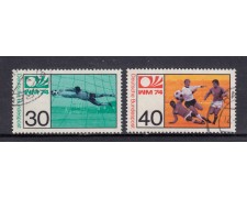 1974 - GERMANIA FEDERALE - MONDIALI DI CALCIO 2v. - USATI - LOTTO/31500U 1974 - GERMANIA FEDERALE - MONDIALI DI CALCIO 2v. - USATI - LOTTO/31500U