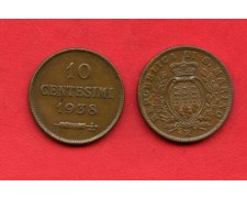 1938 - SAN MARINO - LOTTO/M47893 - 10 CENTESIMI BRONZO 1938 - SAN MARINO - LOTTO/M47893 - 10 CENTESIMI BRONZO