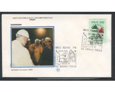 1985 - IGLESIAS - VISITA DI PAPA GIOVANNI PAOLO II° - BUSTA - LOTTO/31086