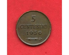 1936 - SAN MARINO - LOTTO/M47900 - 5 CENTESIMI BRONZO 1936 - SAN MARINO - LOTTO/M47900 - 5 CENTESIMI BRONZO