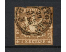 1857 - GERMANIA WURTTEMBERG - LOTTO/47920 - 1 KREUZER BRUNO USATO 1857 - GERMANIA WURTTEMBERG - LOTTO/47920 - 1 KREUZER BRUNO USATO