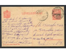 1919 - FIUME - LOTTO/39759 - CARTOLINA POSTALE  10F. - VIAGGIATA