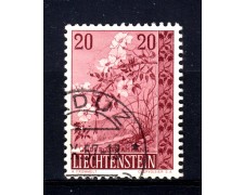 1957 - LIECHTENSTEIN - 20r. ALBERI E ARBUSTI - USATO - LOTTO/32120 1957 - LIECHTENSTEIN - 20r. ALBERI E ARBUSTI - USATO - LOTTO/32120