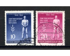 1955 - GERMANIA DDR - LIBERAZIONE DAL FASCISMO 2v. - USATI - LOTTO/36104 1955 - GERMANIA DDR - LIBERAZIONE DAL FASCISMO 2v. - USATI - LOTTO/36104