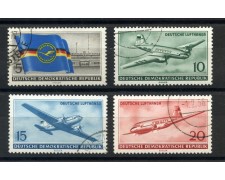 1956 - GERMANIA DDR - INIZIO VOLI CIVILI 4v. - USATI - LOTTO/36106 1956 - GERMANIA DDR - INIZIO VOLI CIVILI 4v. - USATI - LOTTO/36106
