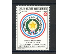 1990 - SOVRANO MILITARE DI MALTA - LOTTO/39302 - POSTA AEREA PARAGUAY - NUOVO