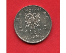 1939 - ALBANIA - 1 LEK VITTORIO EMANUELE III° - LOTTO/M36120