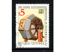 1987 - AUSTRIA - GIOCO D'AZZARDO - USATO - LOTTO/39549