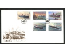 1989 - JERSEY - LOTTO/41777 - LINEA MARITTIMA 5v. - BUSTA FDC