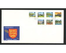 1990 - JERSEY - LOTTO/41780 - VEDUTE  7v. - BUSTA FDC
