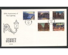 1981 - JERSEY - LOTTO/41789 -  ILLUMINAZIONE A GAS  5v. - BUSTA FDC
