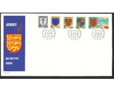 1982 - JERSEY - LOTTO/41790 - STEMMI  5v. - BUSTA FDC