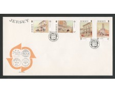 1990 - JERSEY - LOTTO/41792 - EUROPA  4v. - BUSTA FDC
