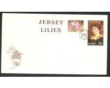 1986 - JERSEY - LOTTO/41752 - GIGLI DI JERSEY 2v. - BUSTA FDC