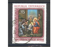 1988 - AUSTRIA - NATALE - USATO - LOTTO/39575