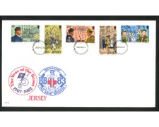 1982 - JERSEY - LOTTO/41804 - ORGANIZZAZIONI GIOVANILI 5v. - BUSTA FDC