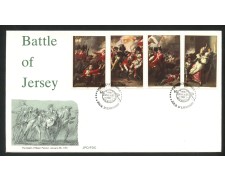 1981 - JERSEY - LOTTO/41806 - BATTAGLIA DI JERSEY  4v. - BUSTA FDC