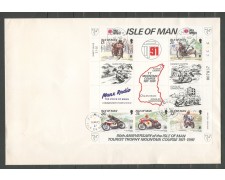 1991 - ISOLA DI MAN - LOTTO/41809 - CORSA MOTOCICLISTICA FOGLIETTO PHILA NIPPON - BUSTA FDC 1991 - ISOLA DI MAN - LOTTO/41809 - CORSA MOTOCICLISTICA FOGLIETTO PHILA NIPPON - BUSTA FDC