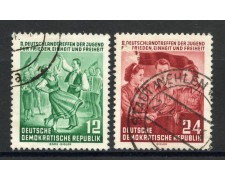1954 - GERMANIA DDR - MEETING GIOVENTU' 2v. - USATI - LOTTO/36100 1954 - GERMANIA DDR - MEETING GIOVENTU' 2v. - USATI - LOTTO/36100
