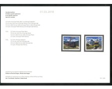 2018 - SVIZZERA - LOTTO/39729F - ANNIVERSARIO FERROVIE 2v. - NUOVI FOLDER